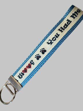 Key Chain For Dog Lovers Webbing Wristlet Handmade Original Design NWOT